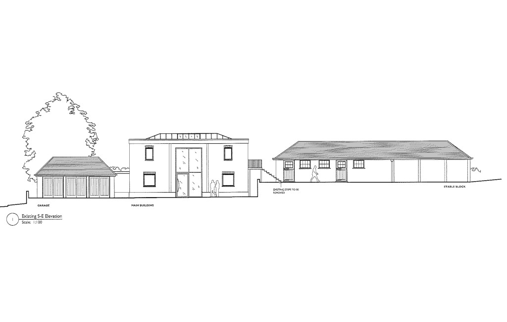 Lot: 35 - STABLES AND LAND WITH PLANNING IN SOUGHT AFTER LOCATION - Existing Side Elevation